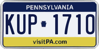 PA license plate KUP1710