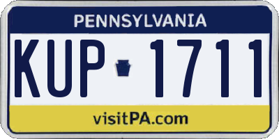 PA license plate KUP1711
