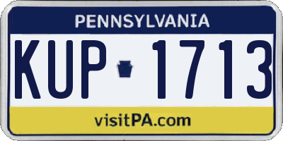 PA license plate KUP1713