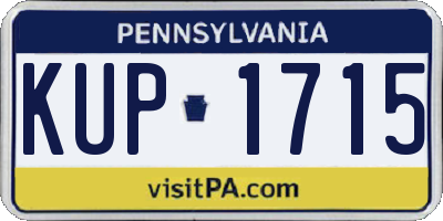 PA license plate KUP1715