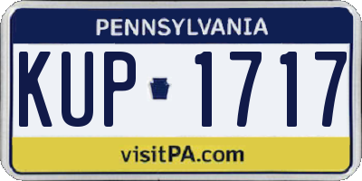 PA license plate KUP1717