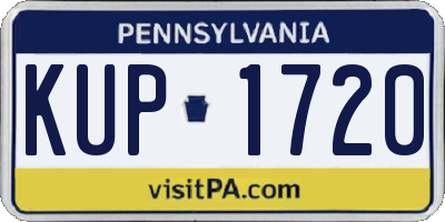 PA license plate KUP1720