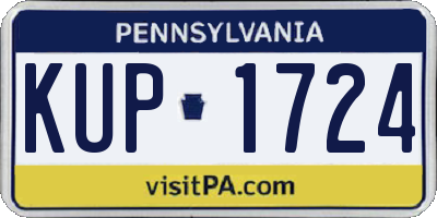 PA license plate KUP1724