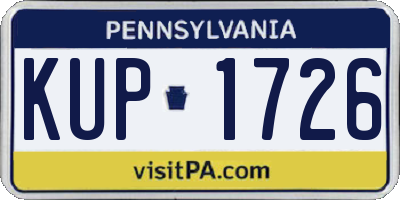 PA license plate KUP1726