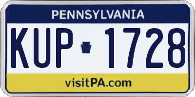 PA license plate KUP1728