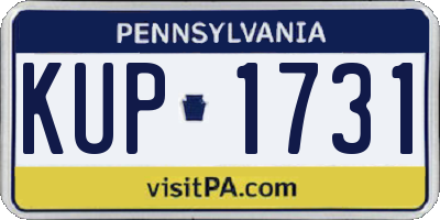 PA license plate KUP1731