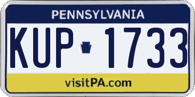 PA license plate KUP1733