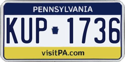 PA license plate KUP1736