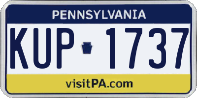 PA license plate KUP1737