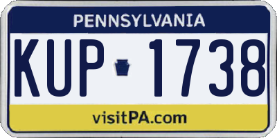 PA license plate KUP1738
