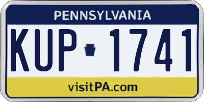 PA license plate KUP1741
