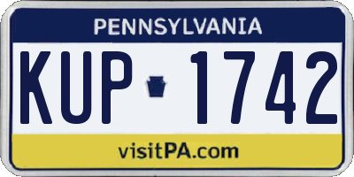 PA license plate KUP1742
