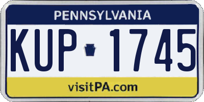 PA license plate KUP1745