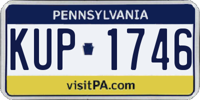 PA license plate KUP1746