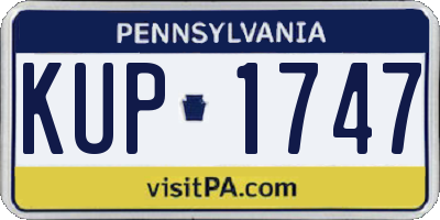 PA license plate KUP1747