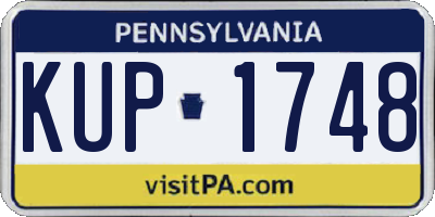 PA license plate KUP1748