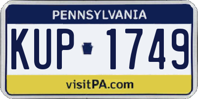 PA license plate KUP1749