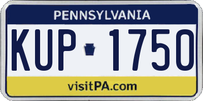 PA license plate KUP1750