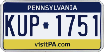 PA license plate KUP1751