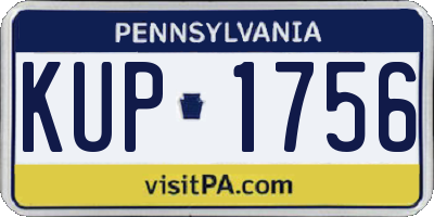 PA license plate KUP1756