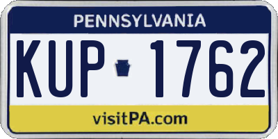 PA license plate KUP1762
