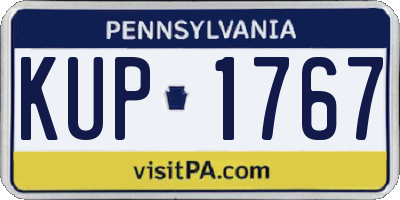 PA license plate KUP1767