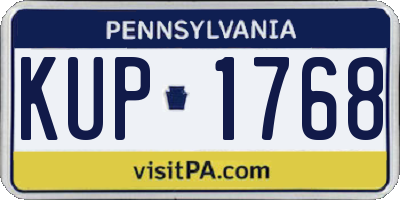 PA license plate KUP1768