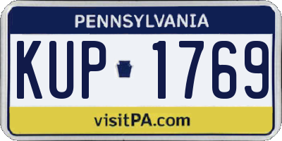 PA license plate KUP1769