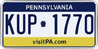 PA license plate KUP1770