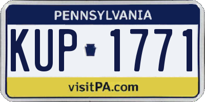 PA license plate KUP1771
