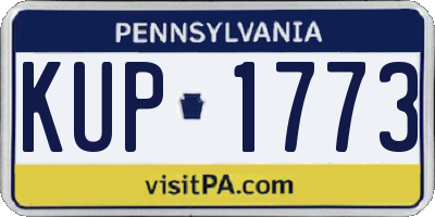 PA license plate KUP1773