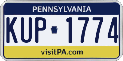 PA license plate KUP1774