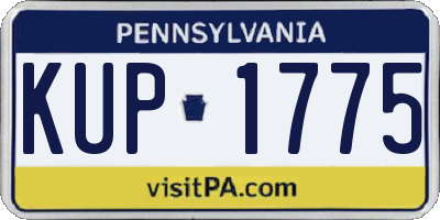 PA license plate KUP1775