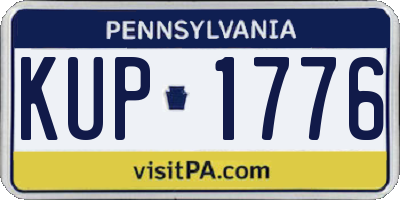 PA license plate KUP1776