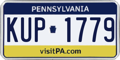 PA license plate KUP1779