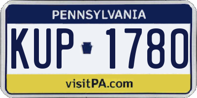 PA license plate KUP1780
