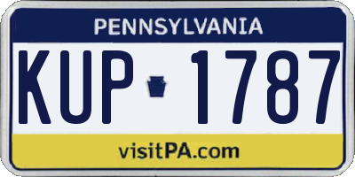 PA license plate KUP1787