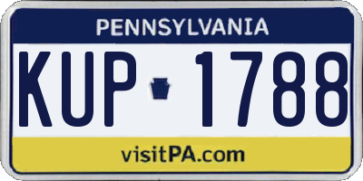 PA license plate KUP1788