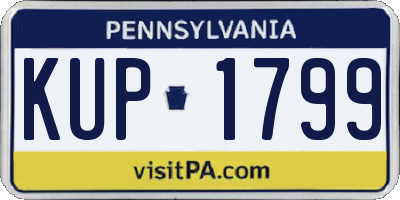 PA license plate KUP1799