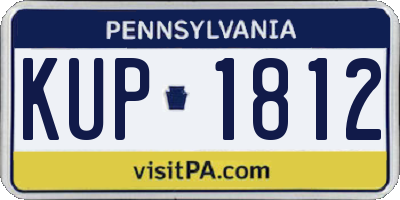 PA license plate KUP1812