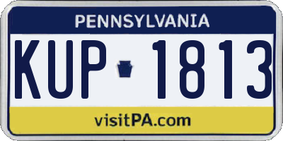 PA license plate KUP1813