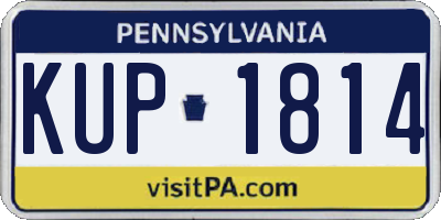 PA license plate KUP1814
