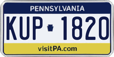 PA license plate KUP1820