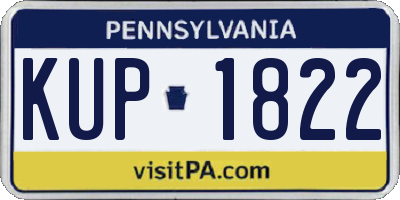 PA license plate KUP1822