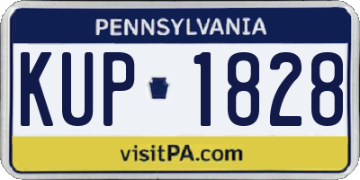PA license plate KUP1828