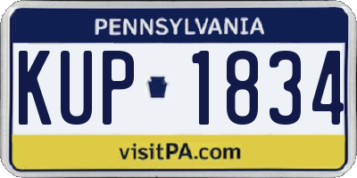 PA license plate KUP1834