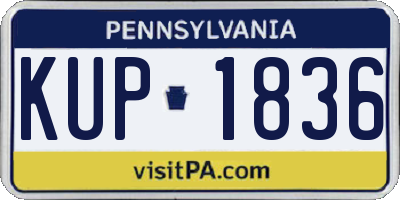 PA license plate KUP1836
