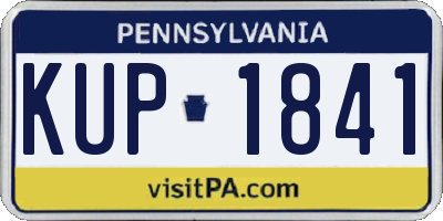 PA license plate KUP1841