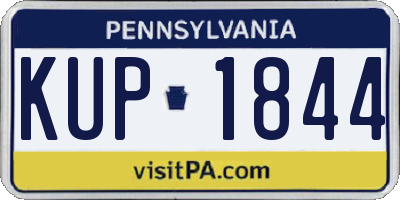 PA license plate KUP1844