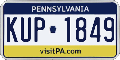 PA license plate KUP1849